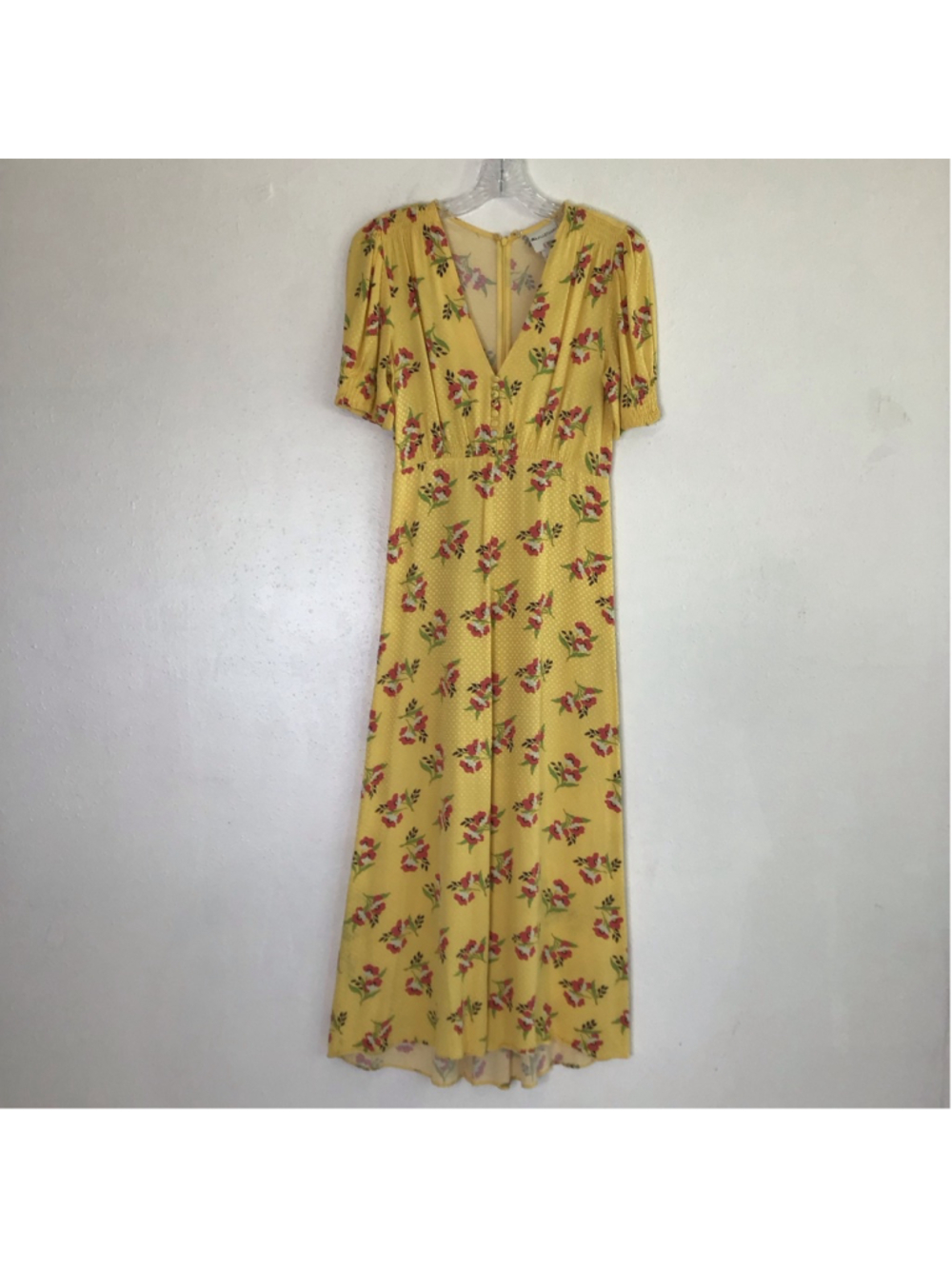 JILL JILL STUART Women Elegant Yellow Floral Maxi Dress Size 0